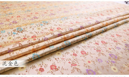 Floral Silk Brocade Fabric: 59"W Rayon Sewing Material