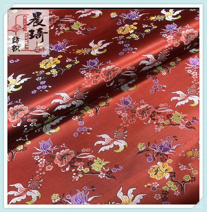 Goldfish Floral Brocade Fabric: 35" Wide Nylon Jacquard