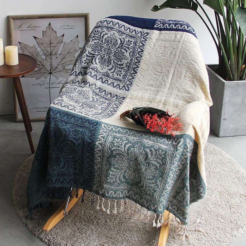 Vintage European Style Sofa Throw Blanket: Non-Slip Thick Sofa Cover