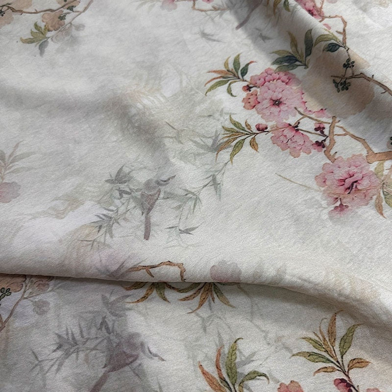 Crabapple Floral Tencel Ramie Fabric: Sewing, Dressmaking, DIY