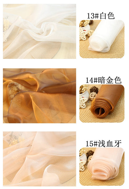 Glitter Organza Fabric: Solid Color Wedding Veil Costume Material