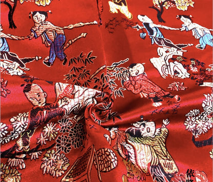 Tissu brocart jacquard à motifs floraux : matériau de couture traditionnel chinois