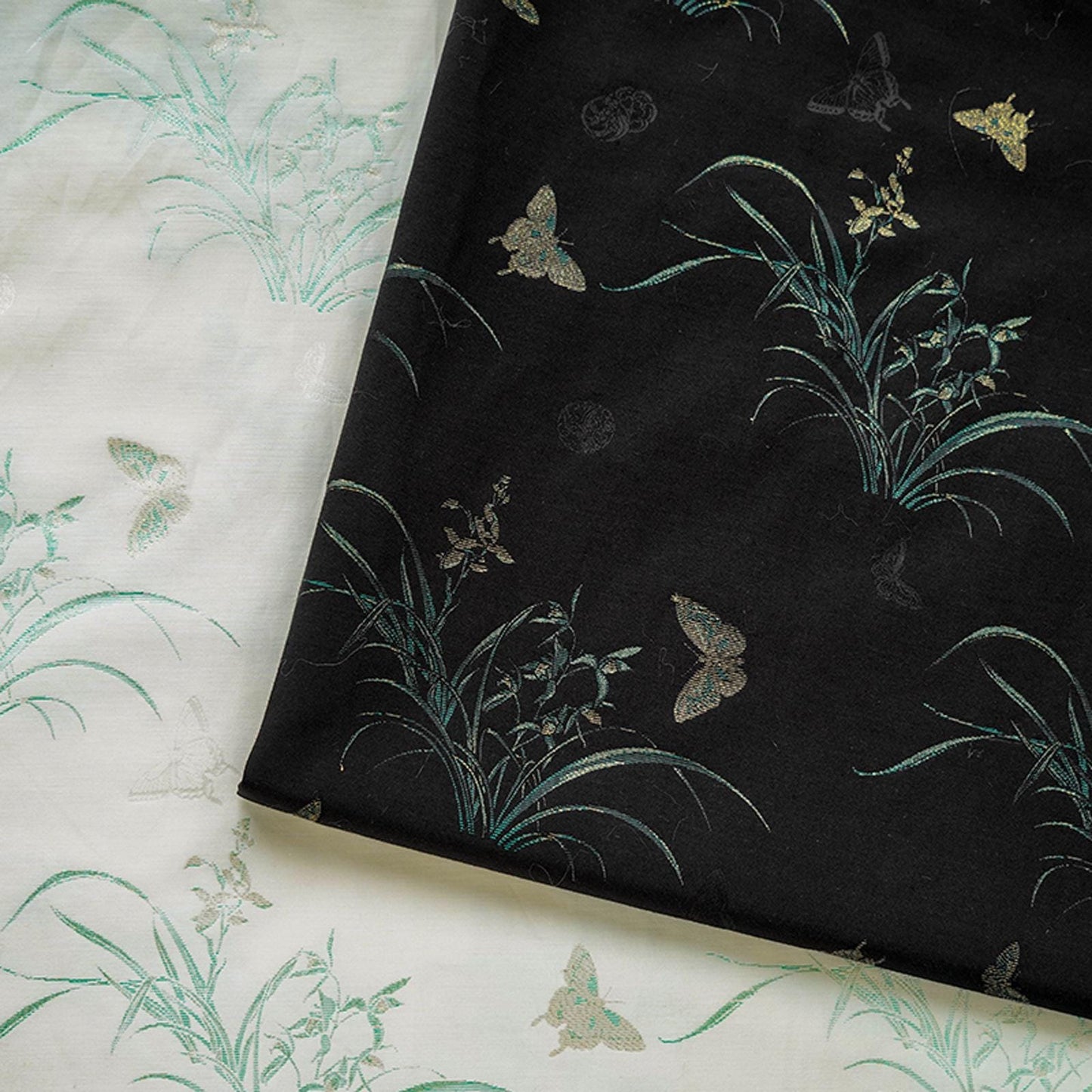 Butterfly Brocade Fabric: Japanese Silky Upholstery, Costume, Decor