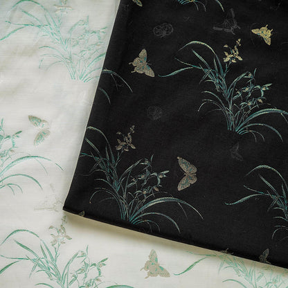 Butterfly Brocade Fabric: Japanese Silky Upholstery, Costume, Decor