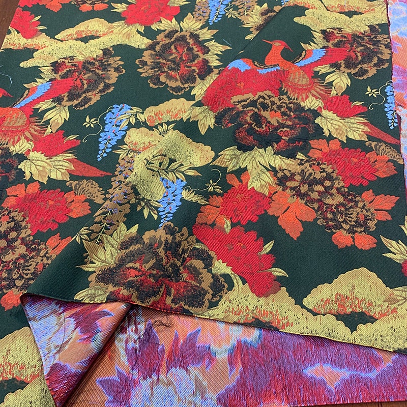Phoenix Jacquard Fabric: 3D Embossed Upholstery, Costume, Decor - 57"W