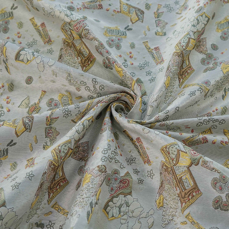 Tissu jacquard lurex blanc : polyester tissé gaufré 3D, 165 cm de large