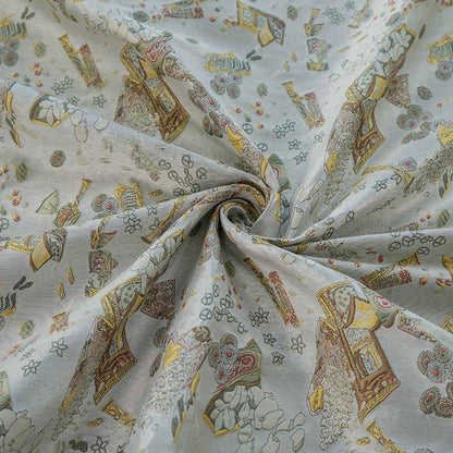 Tissu jacquard lurex blanc : polyester tissé gaufré 3D, 165 cm de large