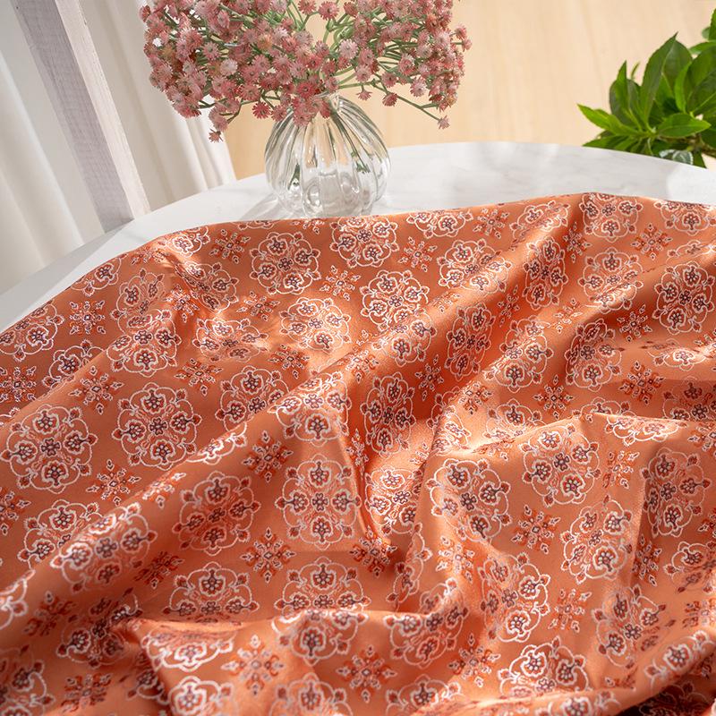 Jacquard Tibetan Brocade Fabric: High-Density Hanfu Vest Material