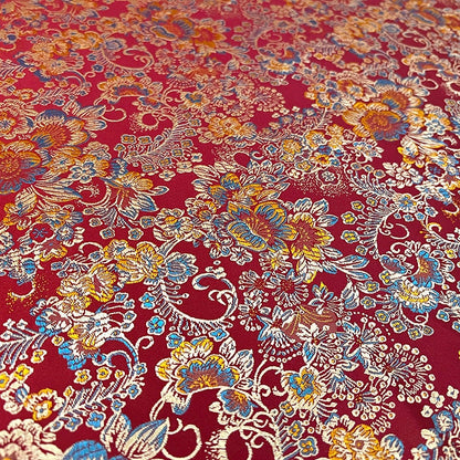 Tissu brocart de soie à motif pivoine : 75 cm de large (29,5 po) – Ameublement et costumes