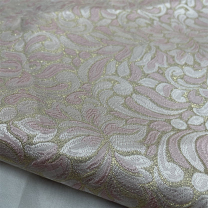 Gold Thread Embossed Palace Jacquard Damask Fabric - 57"W
