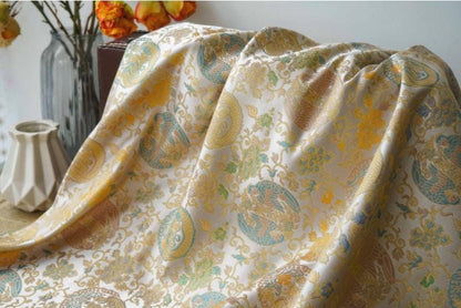 Tissu à motif Bada mongol : 165 cm de large, pour ameublement, costumes et décoration.