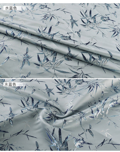 Tissu brocart de bambou : mélange soie-rayonne de 150 cm, pour ameublement de costumes