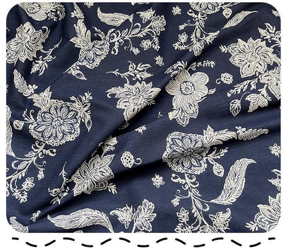 Hand Printed Cotton Sewing Fabric: Indian Dressmaking Material