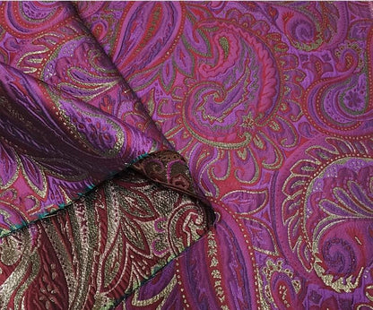 Gold Thread Paisley Jacquard Fabric - 56" Wide Designer Clothing