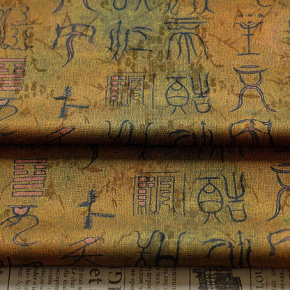 Tissu satiné soyeux Oracle Word : gaze cantonaise Gambiered de 150 cm de large