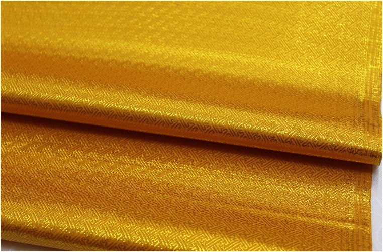 Gold & Silver Brocade Fabric: Small Squares, Costume Dress Material