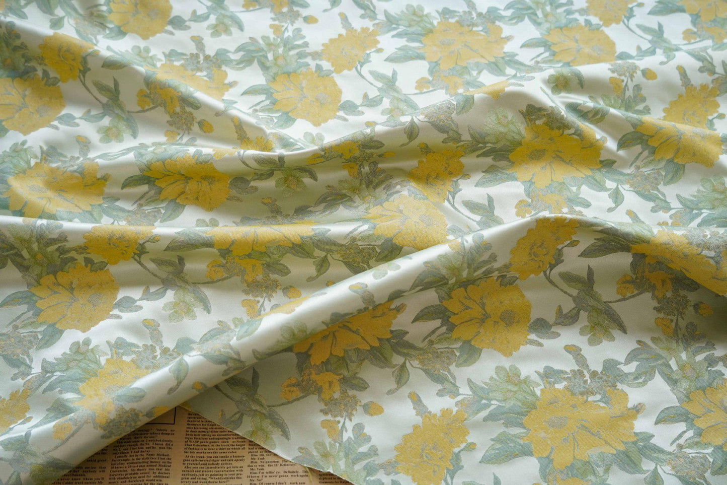 Floral Jacquard Brocade Fabric: 56"W Rayon Cheongsam Qipao Material
