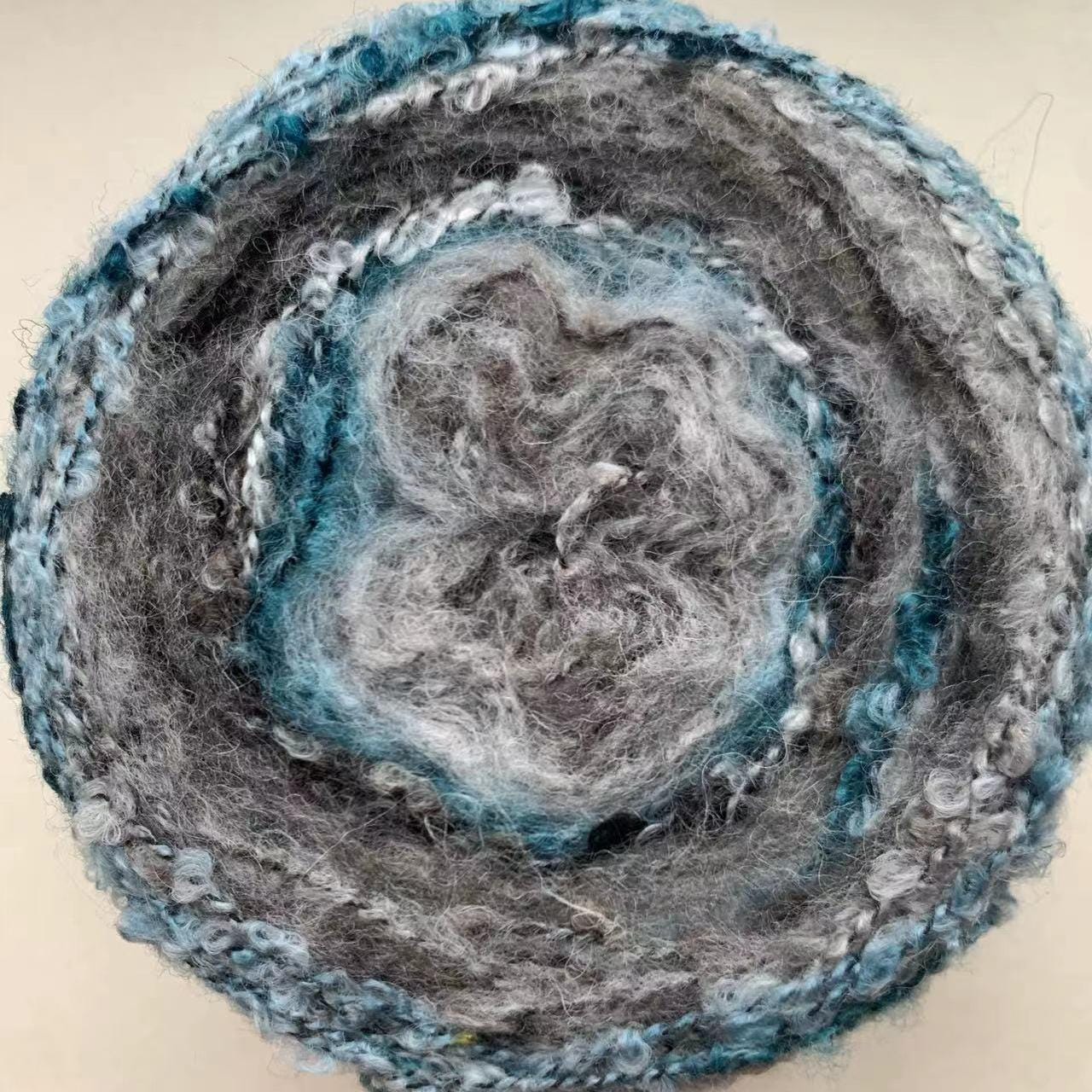 Hand-Dyed Rainbow Mohair Yarn: Gradient Ombre Knitting Wool