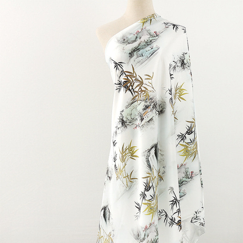 Double-Sided Satin Fabric: 59"W Digital Print for Sewing & Decor