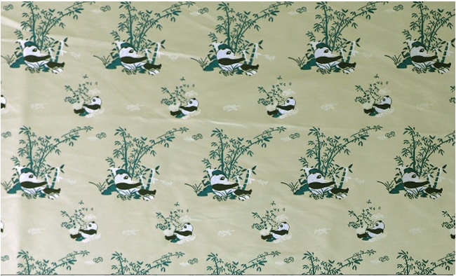 Panda Bamboo Jacquard Fabric: Rayon Polyester Blend, 59" Wide