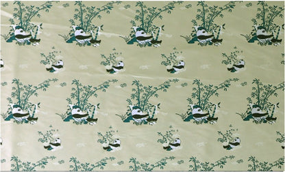 Panda Bamboo Jacquard Fabric: Rayon Polyester Blend, 59" Wide