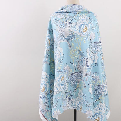 Floral Faux Suede Fabric: 59" Wide Polyester Upholstery