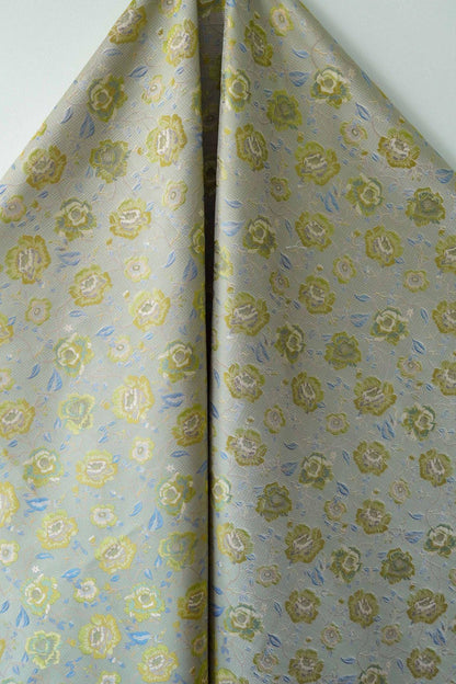 Tissu jacquard à motif floral au mètre, textile teint en fil à motif de fleurs de vigne, matériau pour la couture et l'ameublement, 165 cm de large