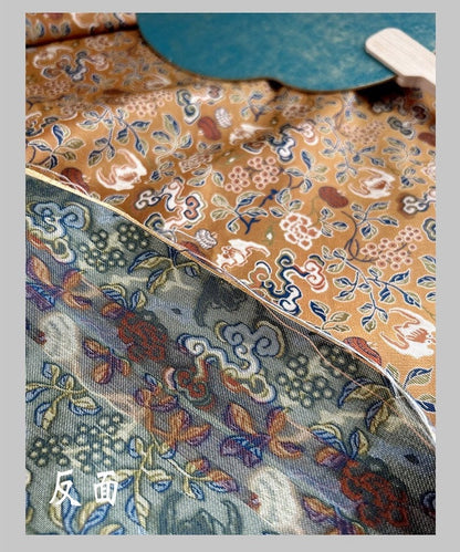 Silk Brocade Fabric: 57"W Floral Upholstery & Sewing