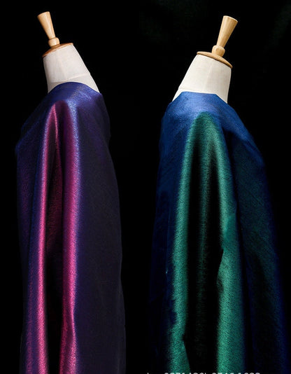 Aurora Mirage Polyester Fabric: Two-Tone Discolored Sewing Material (57"W)