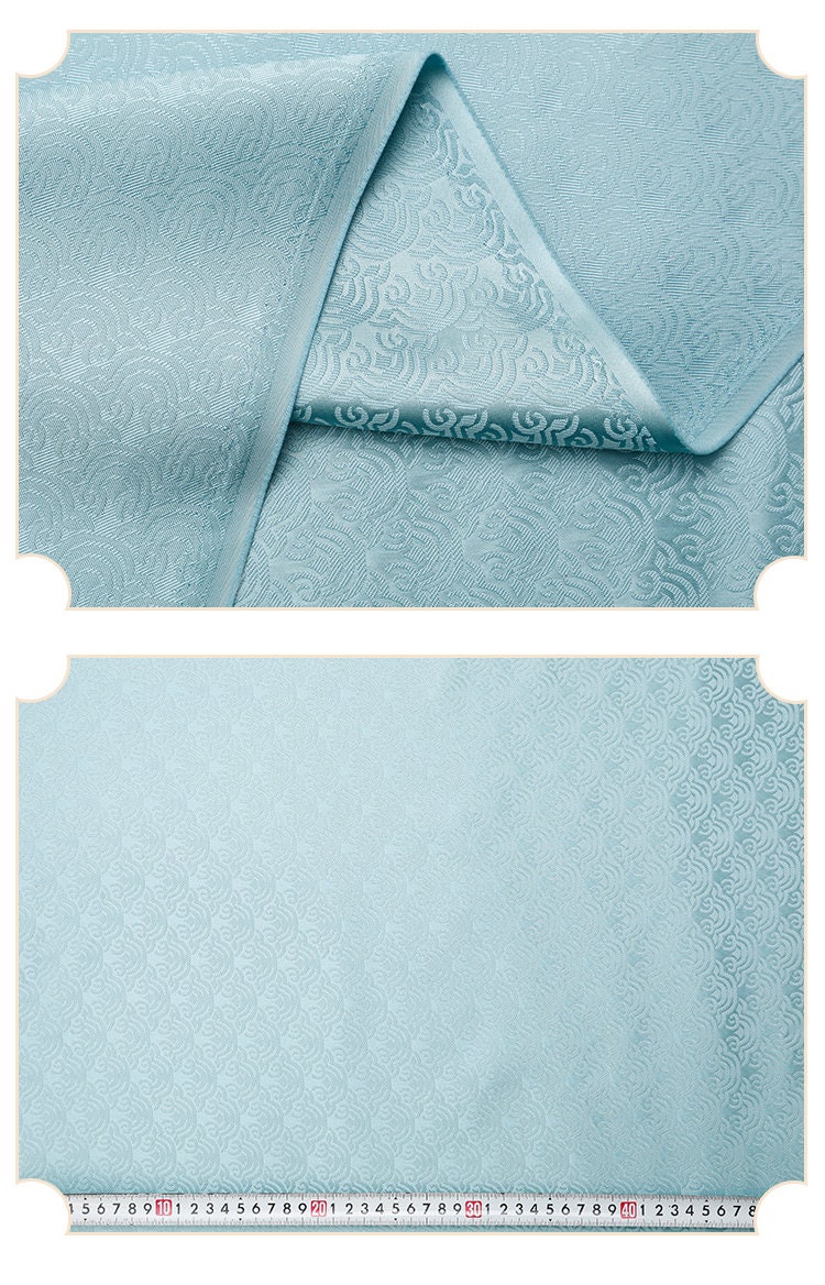 Cloud Brocade Fabric: Silk Rayon Jacquard, Costume Dress Material (29.5"/59"W)