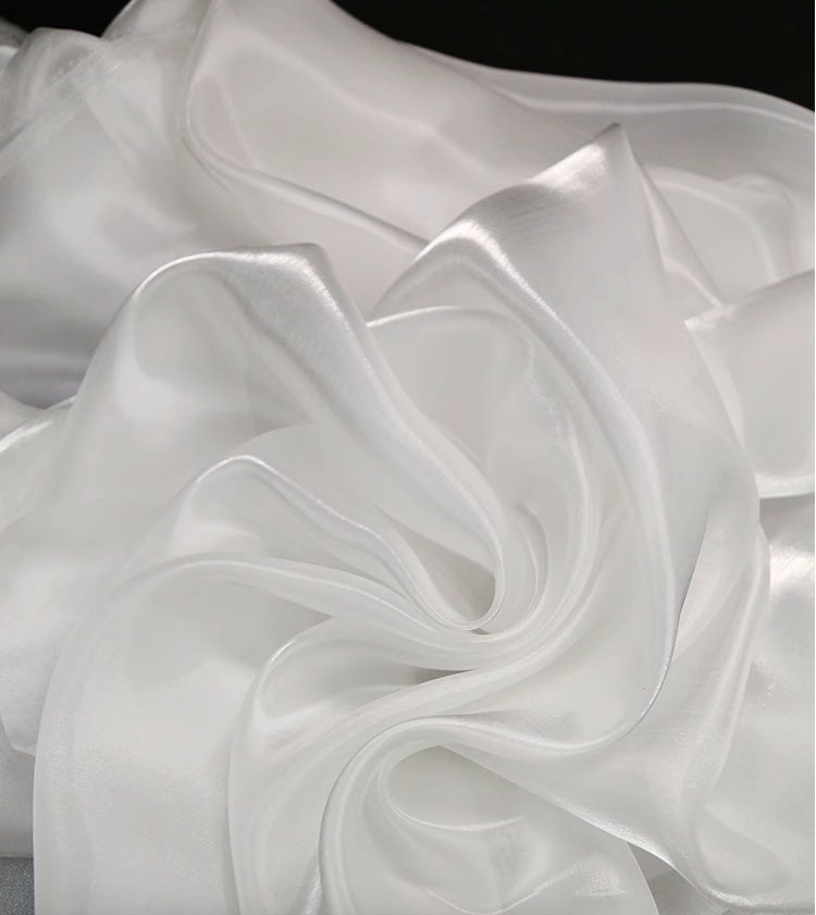 Crystal Silk-Satin Fabric: Water-Shine Metallic Luster, 57" Wide
