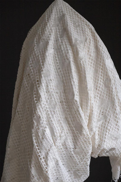 Embroidered Jacquard Denim Fabric: 3D Weave Cotton, Thick Jacket Material
