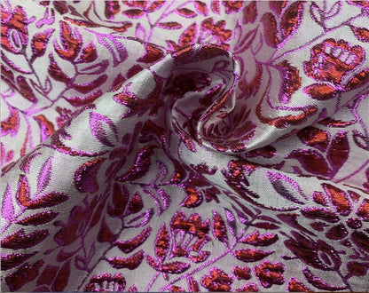 Metallic Paisley Brocade Fabric: Chinese Jacquard, 57" Wide