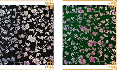 Floral Silk Brocade Fabric: Wedding Damask, Upholstery & Costume (By The Meter)