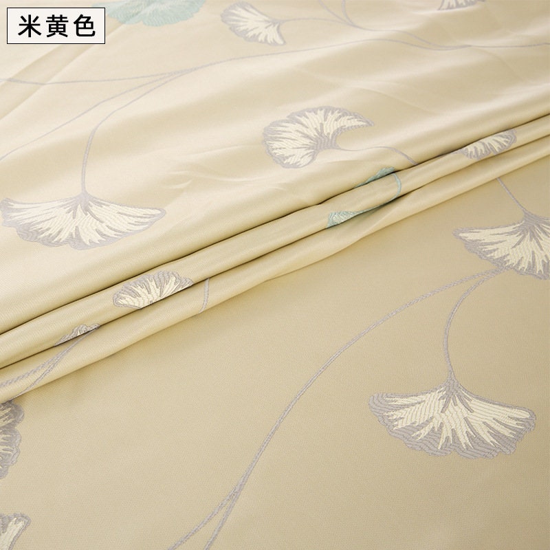Leaf Jacquard Fabric: 58"W Polyester Upholstery, Costume & Decor
