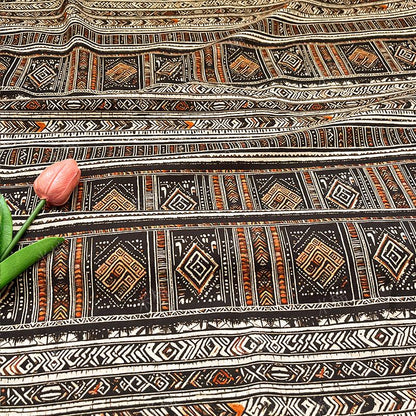 Ethnic Striped Cotton Fabric: Sewing Material (56" Wide)