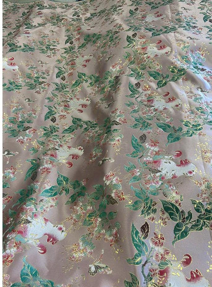 Cat Jacquard Brocade Fabric: 59"W Rayon Blend, Sewing & Upholstery