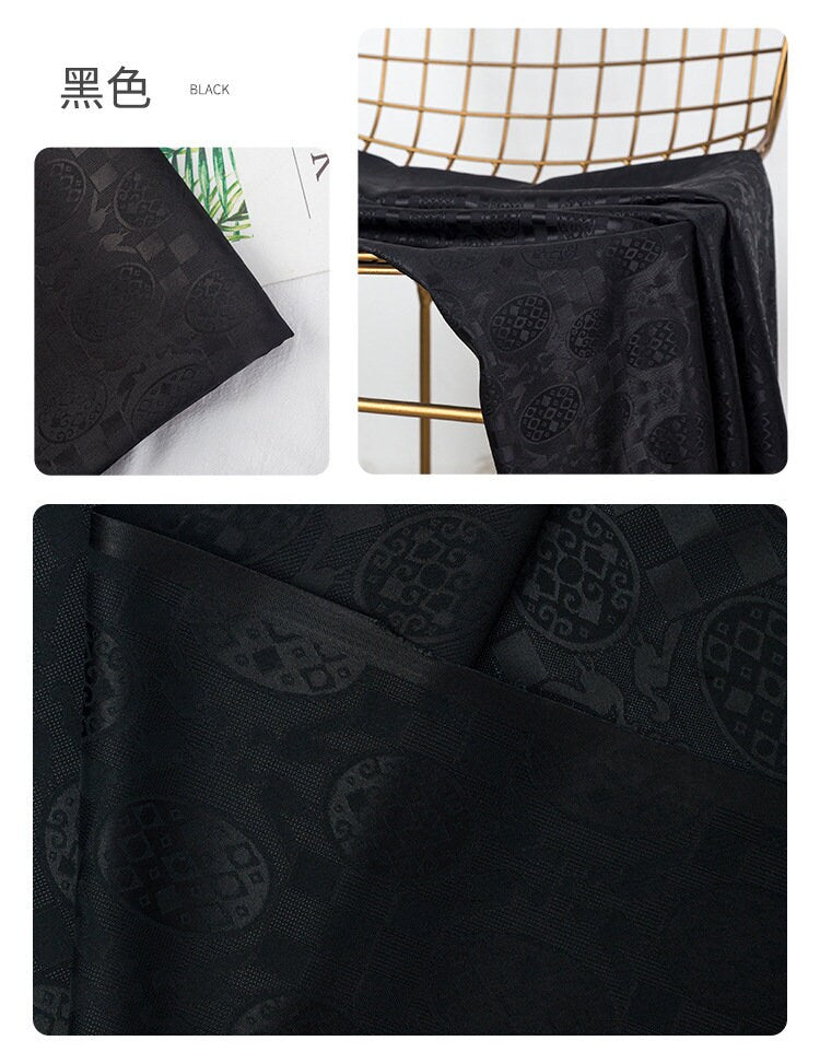 Floral Silk Brocade Fabric: 59" Wide Jacquard Damask - By The Meter