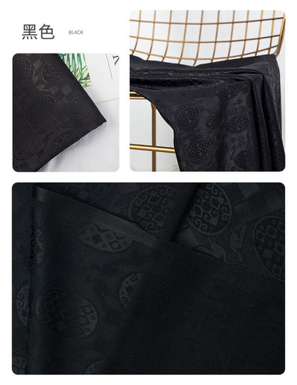 Floral Silk Brocade Fabric: 59" Wide Jacquard Damask - By The Meter
