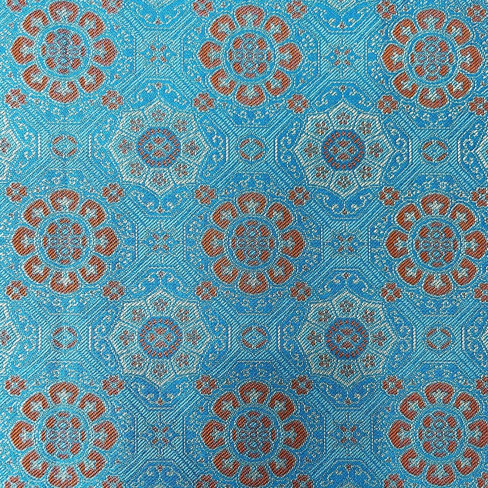 Floral Chinese Silk Brocade Fabric: 59"W Sewing Material