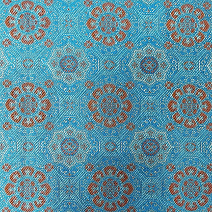Floral Chinese Silk Brocade Fabric: 59"W Sewing Material