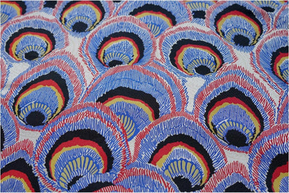 Tissu Plume de Paon : mélange de rayonne teint en fil, 150 cm de large – au mètre