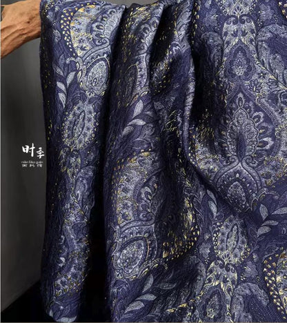 Palace Jacquard Damask Fabric: Retro Upholstery & Sewing - 55"W