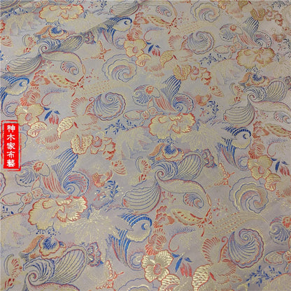 29.5"W Silk Brocade Fabric Butterfly And Peony Flower Design, Wedding Fabric, 8 Colors Chinese Fabric, Upholstery, Quilting & Sewing fabric