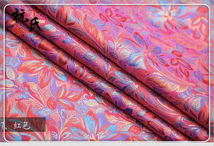 Dahlia Silk Brocade Fabric: 45" Wide, Cheongsam Upholstery Sewing Fabric