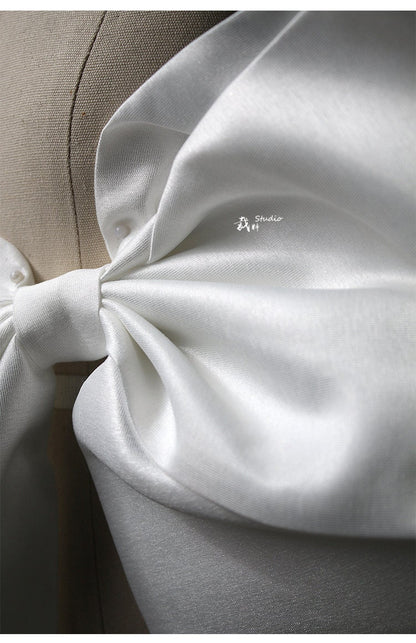 Organza Wedding Dress Sash: Big Bow, DIY Designer Accessory