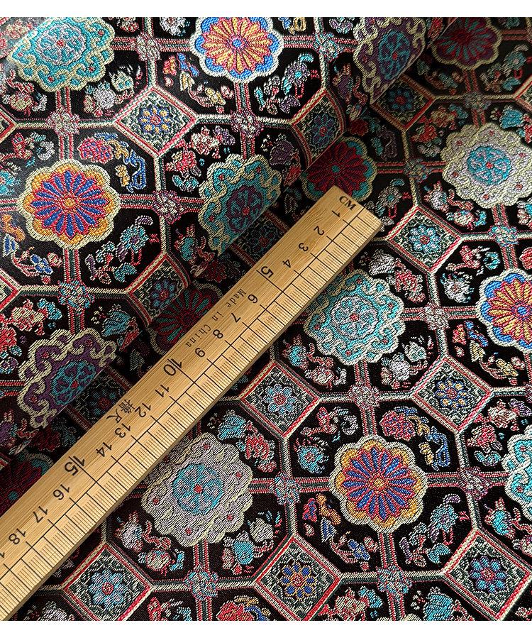 Colorful Brocade Jacquard Fabric ��� Traditional Chinese Sewing Materi" Wide