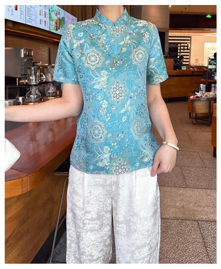 Auspicious Baoxiang Flower Brocade Fabric: 55"W Tibetan Robes