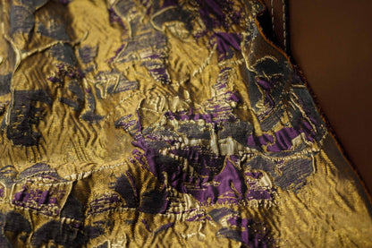 Gold Thread Jacquard Fabric: 3D Texture Upholstery, Costume, Decor - 55"W