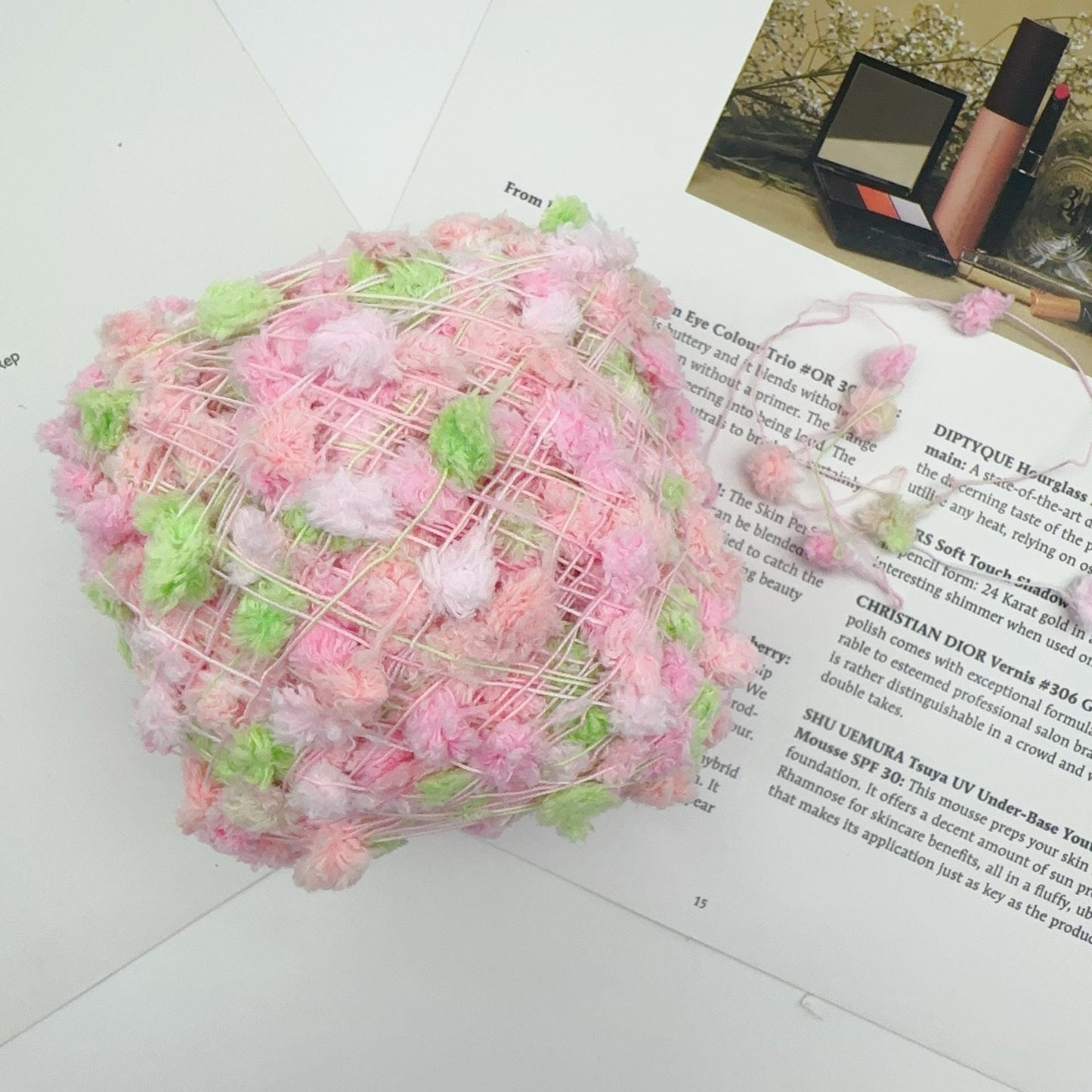 Handcrafted Candy-Colored Ping Pong Yarn: DIY Mixed Thread Wool Balls